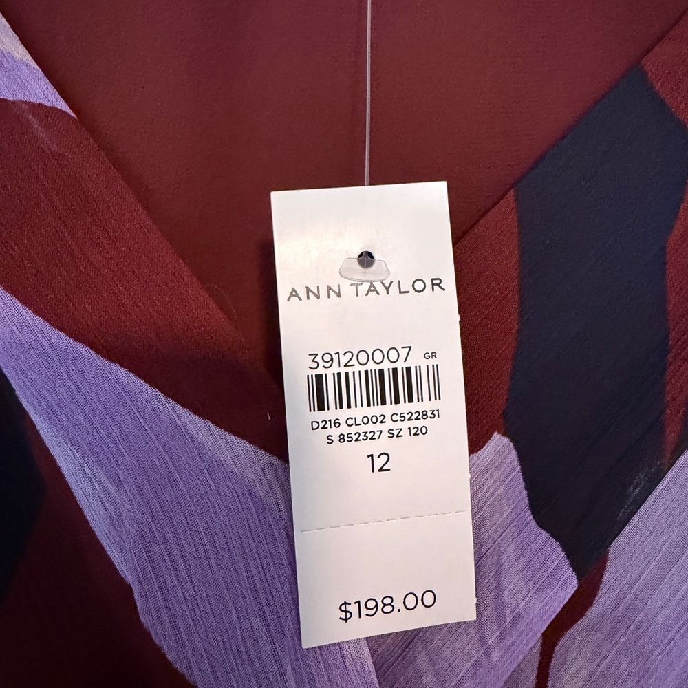 Ann Taylor Burgundy and Lavender Maxi Dress - Picture 4 of 8